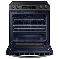 Samsung 6.3 cu. ft. Black Stainless Slide-in Electric Range | Electronic Express