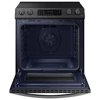 Samsung 6.3 cu. ft. Black Stainless Slide-in Electric Range | Electronic Express