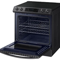 Samsung 6.3 cu. ft. Black Stainless Slide-in Electric Range | Electronic Express