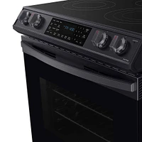 Samsung 6.3 cu. ft. Black Stainless Slide-in Electric Range | Electronic Express