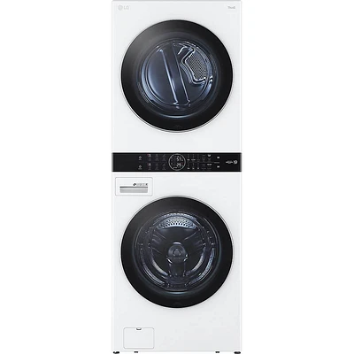 LG 27 inch White Stacked Washer Dryer Combo Unit | Electronic Express