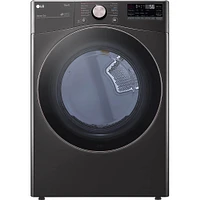 LG 7.4 cu. ft. Large Capacity Black Front Load Electric Dryer | Electronic Express