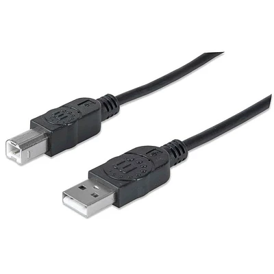 USB 2.0, Type-A Male to Type-B Male, 480 Mbps, 1.8 m (6 ft.) | Electronic Express