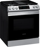 Samsung 6.0 Cu. Ft. Stainless Slide-In Gas Range with Fan Convection | Electronic Express