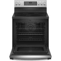 GE 5.3 Cu. Ft. Stainless Steel Electric Convection Range with Air Fry | Electronic Express