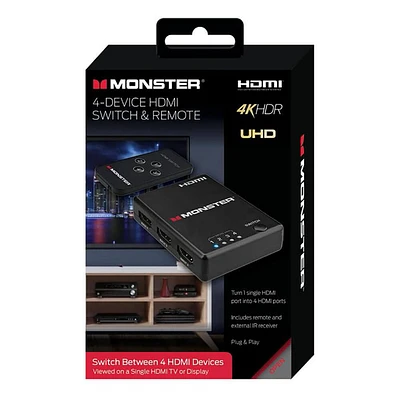4 Port HDMI Switch with Remote | Electronic Express