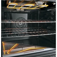 GE Profile 6.6 Cu. Ft. Stainless Smart Electric Double Oven with Air Fry | Electronic Express