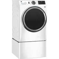 GE 16 inch White Laundry Pedestal with Storage Drawer | Electronic Express