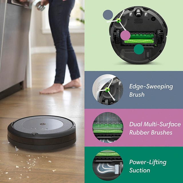 iRobot Roomba i3+ (3550) Wi-Fi Connected Robot Vacuum with Auto Dirt Disposal | Electronic Express