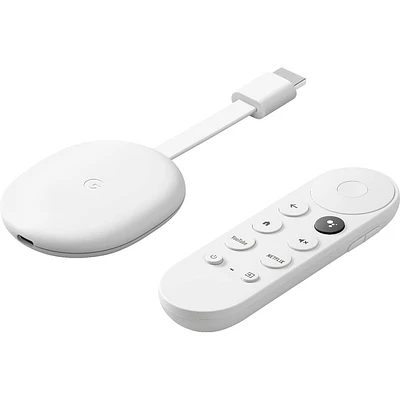 Google Chromecast with Google TV - 4K - Snow | Electronic Express