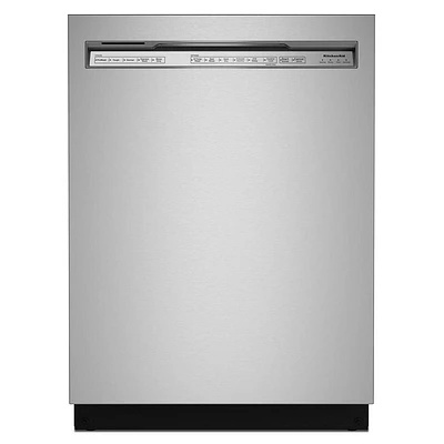 KitchenAid 24 inch Stainless Front Control Built-In Dishwasher with Third Rack | Electronic Express