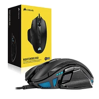 Corsair Nightsword RGB FPS/MOBA Wired Optical Gaming Mouse - Black  | Electronic Express