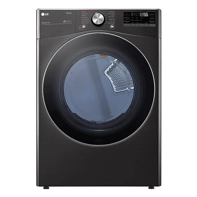 LG 7.4 Cu. Ft. Black Steel Smart Front Load Gas Dryer with TurboSteam  | Electronic Express