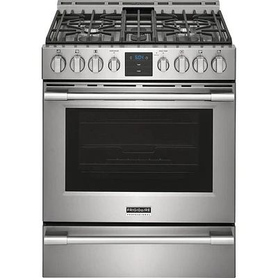 Frigidaire Professional 5.6 Cu. Ft. Stainless Front Control Gas Range with Air Fry  | Electronic Express