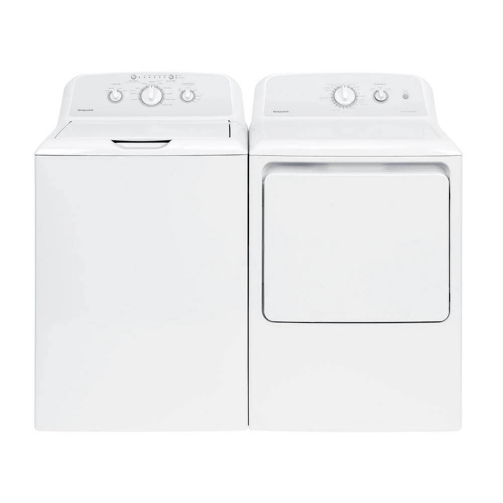 Hotpoint White Top Load Washer/Dryer Pair  | Electronic Express
