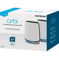 Netgear Orbi AX6000 Tri-band Mesh WiFi 6 System (2-pack) - White | Electronic Express