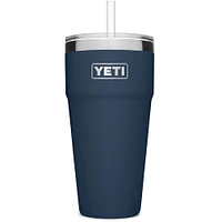 Yeti Rambler 26 oz. Stackable Cup with Straw Lid - Navy | Electronic Express