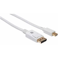 manhattan Mini DisplayPort Male to DisplayPort Male 1m - White | Electronic Express