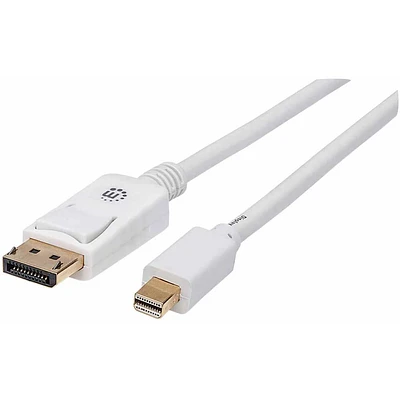 manhattan Mini DisplayPort Male to DisplayPort Male 1m - White | Electronic Express