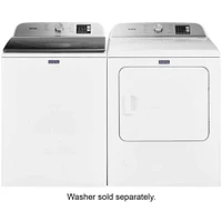 Maytag 7.0 Cu. Ft. White Top Load Gas Dryer with Moisture Sensing | Electronic Express