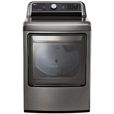 LG 7.3 Cu. Ft. Graphite Steel Smart Electric Dryer | Electronic Express