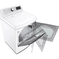 LG 7.3 Cu. Ft. Rear Control White Dryer with EasyLoad Door | Electronic Express