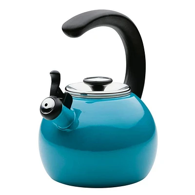Circulon 48167 2-Quart Whistling Turquoise Teakettle with Flip-Up Spout | Electronic Express