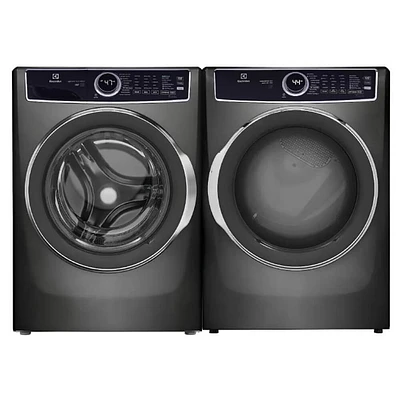 Electrolux ELFW7537ATPR Titanium Steam Front Load Laundry Package | Electronic Express