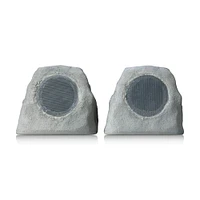 iHome Rechargeable Bluetooth Outdoor Solar Rock LED Speakers with Multilink | Electronic Express