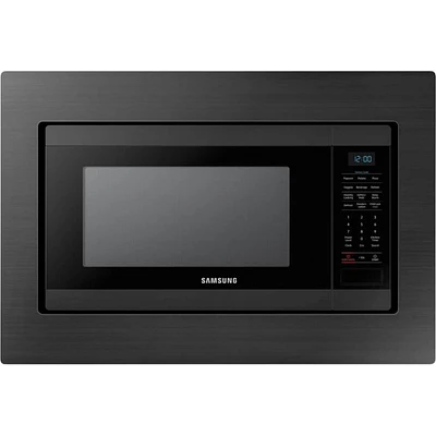 Samsung MS19M8020GKT 1.9 Cu. Ft. Black Stainless Countertop Microwave with Trim Kit | Electronic Express