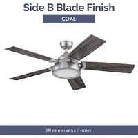 Prominence Home 52 inch Potomac Smart Ceiling Fan with Light and Remote - Pewter | Electronic Express