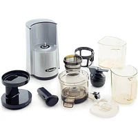 Omega Vertical Slow Masticating Compact Juice Extractor - Silver | Electronic Express