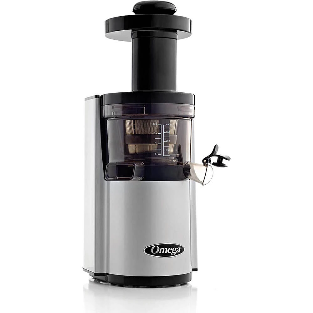 Omega Vertical Slow Masticating Compact Juice Extractor - Silver | Electronic Express