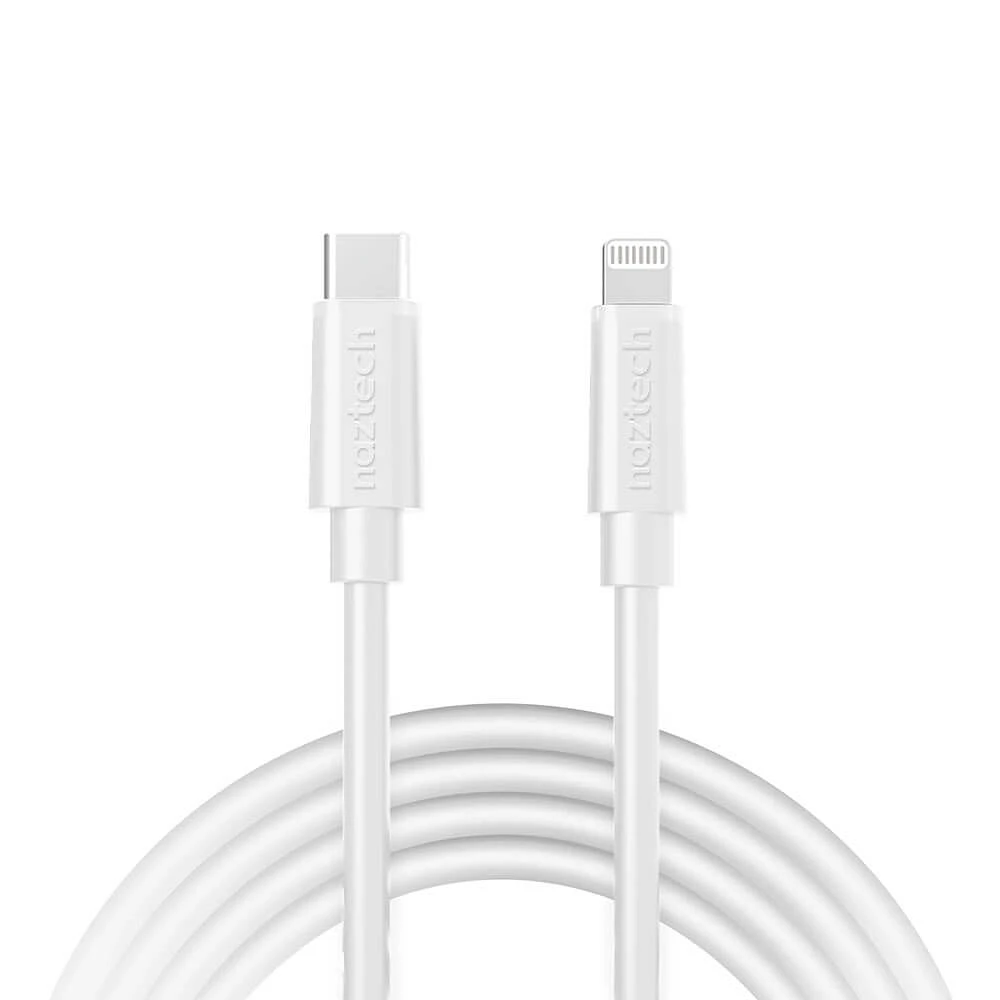 Naztech 12 Ft. Fast Charge USB-C to MFi Lightning Extra Long Cable - White | Electronic Express