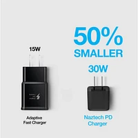 Naztech 6ft 30W PD Wall Charger And USB-C | Electronic Express