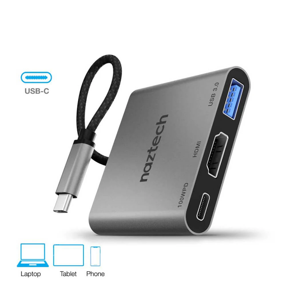 Naztech MaxDrive 3 Universal USB-C Hub | Electronic Express