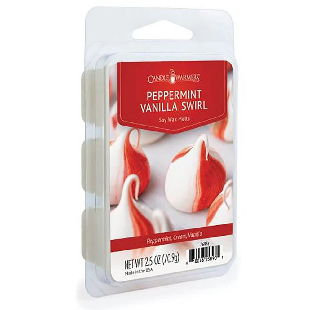 Candle Warmers Peppermint Vanilla Swirl Classic Wax Melts, 2.5 Oz, 6 Pack | Electronic Express