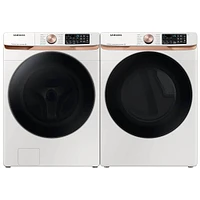 Samsung 5.0 Cu. Ft. Ivory White Smart Front Load Washer | Electronic Express