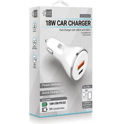 Case Logic 18W PD Car Charger - White | Electronic Express