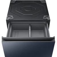Samsung 27 Inch Bespoke Laundry Pedestal With Storage Drawer - Brushed Navy | Electronic Express