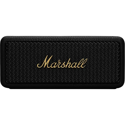 Marshall Emberton BT Portable Speaker - Black/Brass | Electronic Express