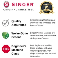 Singer 64S Heavy Duty Sewing Machine with Extension Table | Electronic Express