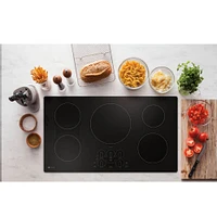 GE Profile 36 Inch Stainless Steel 5 Burner Induction Cooktop | Electronic Express