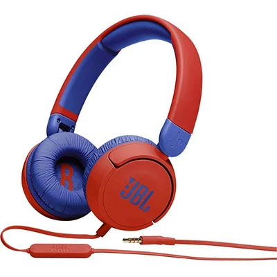 JBL Kids Jr310 Series Wired On-Ear Headphones - Red | Electronic Express