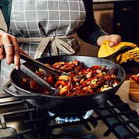Lodge 12.5 inch Chefs Collection Cast Iron Wok | Electronic Express