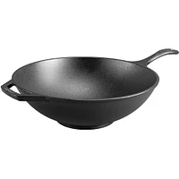 Lodge 12.5 inch Chefs Collection Cast Iron Wok | Electronic Express