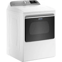 Maytag 7.4 Cu. Ft. White Top Load Smart Gas Dryer | Electronic Express