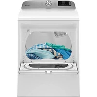 Maytag 7.4 Cu. Ft. White Top Load Smart Gas Dryer | Electronic Express