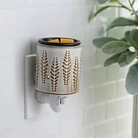 Candle Warmers Wheat & Ivory Flip Dish Pluggable Fragrance Warmer | Electronic Express