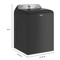 Maytag 4.7 Cu. Ft. Volcano Black Pet-Pro Top-Load HE Electric Washer | Electronic Express